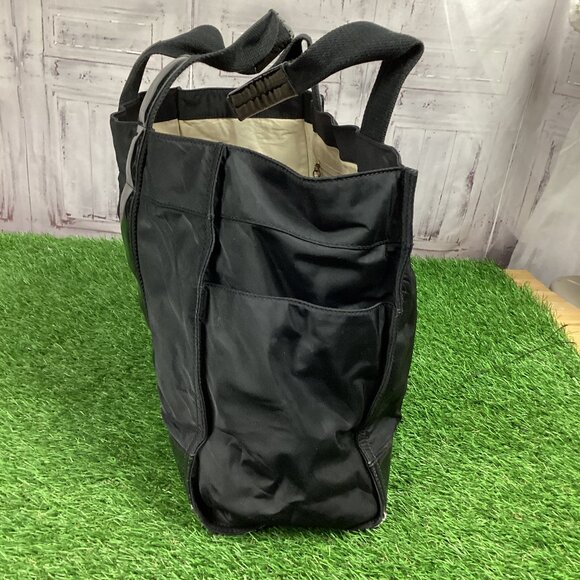 Tory Burch Black Nylon Patent Leather Tote Bag - Picture 4 of 16